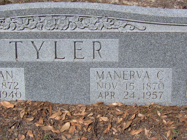 Headstone for Tyler, Manerva Collier